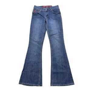 Vintage Y2K Mudd Low Rise Flare Jeans Juniors Size 1 Boho Wide Leg NWT NOS